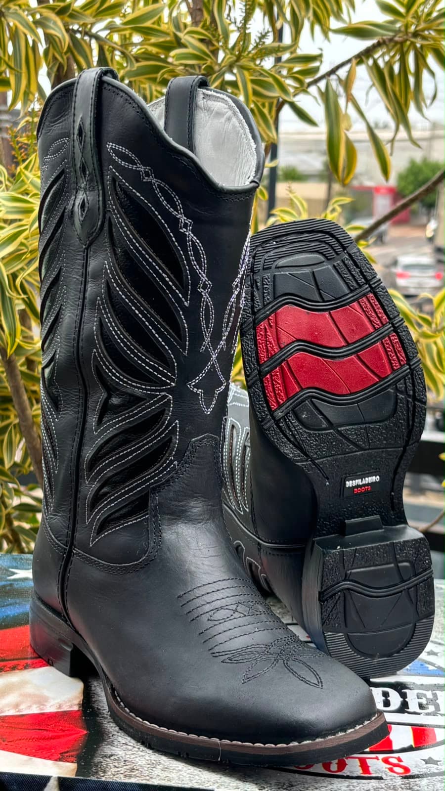 Bota preta desfiladeiros
